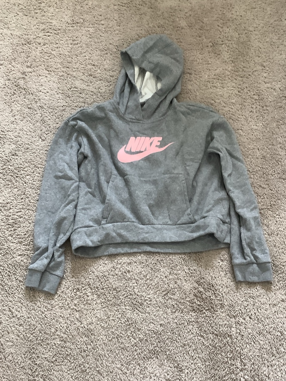 Nike Girl's Club Fleece High-Low Cropped Pullover Hoodie